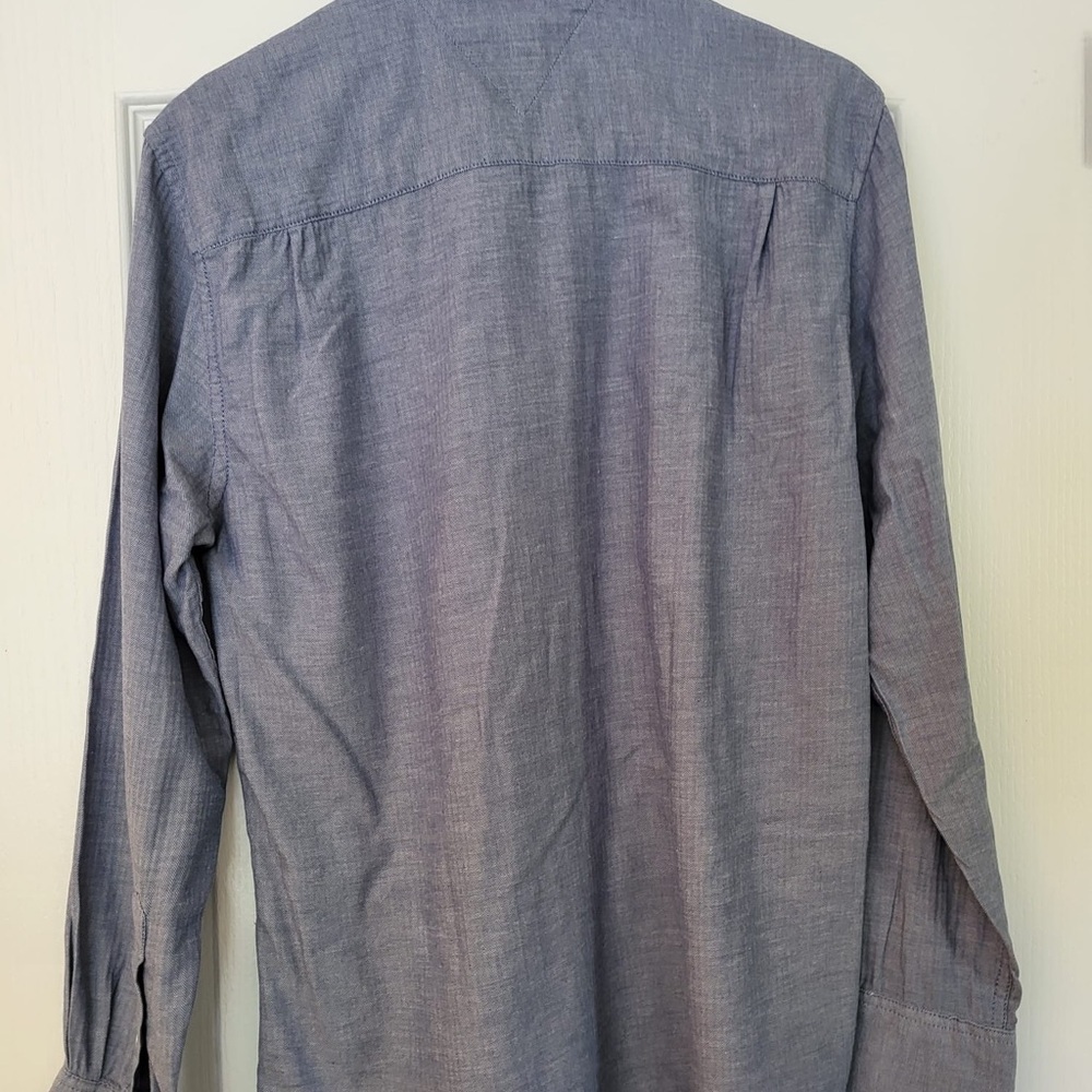 Men's Blue Button-Down Shirt Tommy Hilfiger Medium - Picture 3 of 9